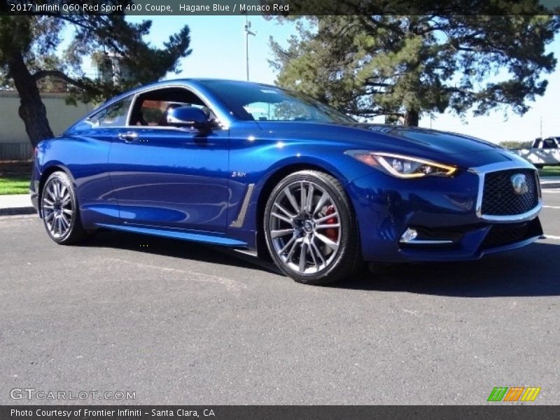 Hagane Blue / Monaco Red 2017 Infiniti Q60 Red Sport 400 Coupe