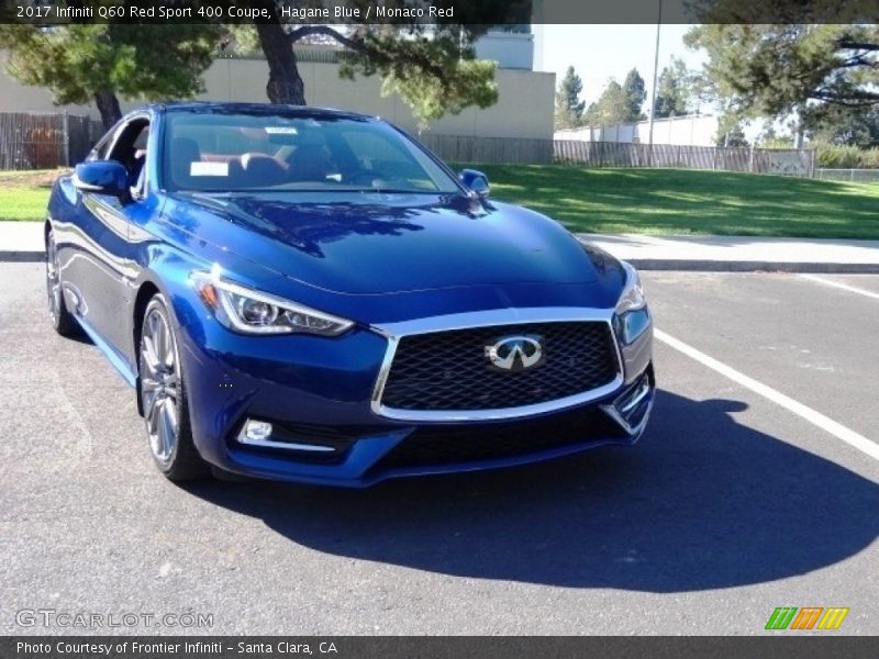 Hagane Blue / Monaco Red 2017 Infiniti Q60 Red Sport 400 Coupe