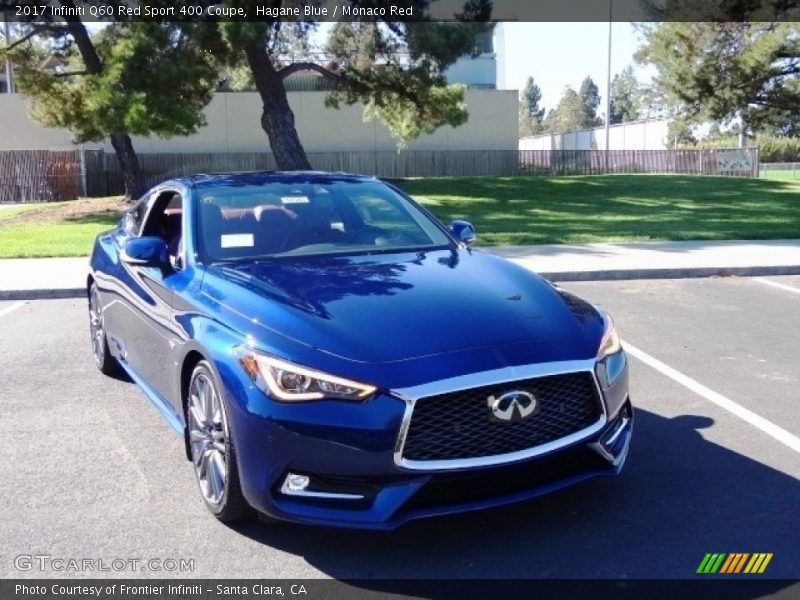 Hagane Blue / Monaco Red 2017 Infiniti Q60 Red Sport 400 Coupe