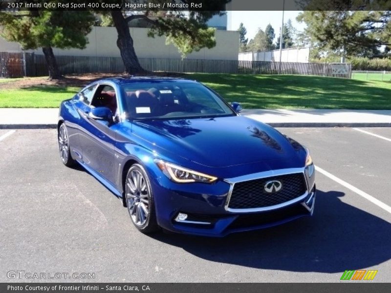 Hagane Blue / Monaco Red 2017 Infiniti Q60 Red Sport 400 Coupe