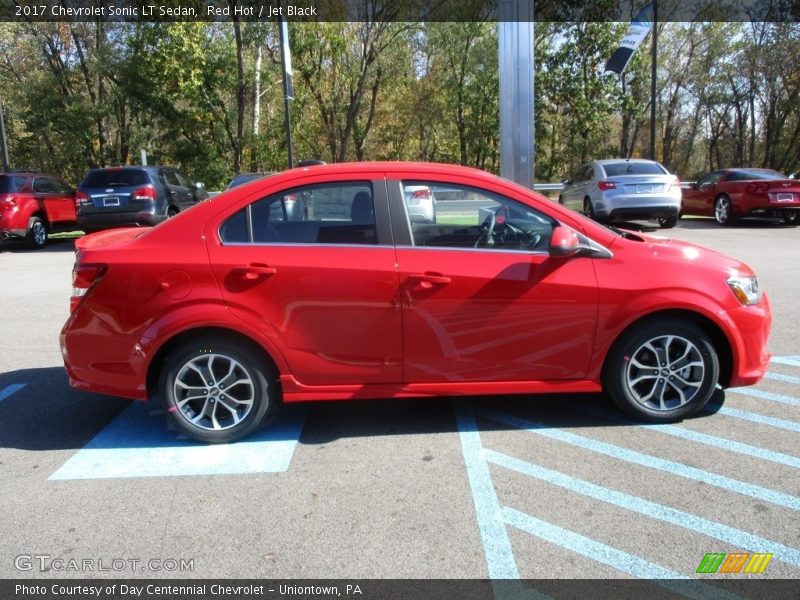 Red Hot / Jet Black 2017 Chevrolet Sonic LT Sedan