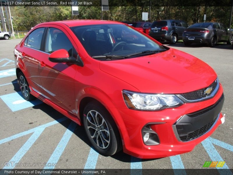 Red Hot / Jet Black 2017 Chevrolet Sonic LT Sedan