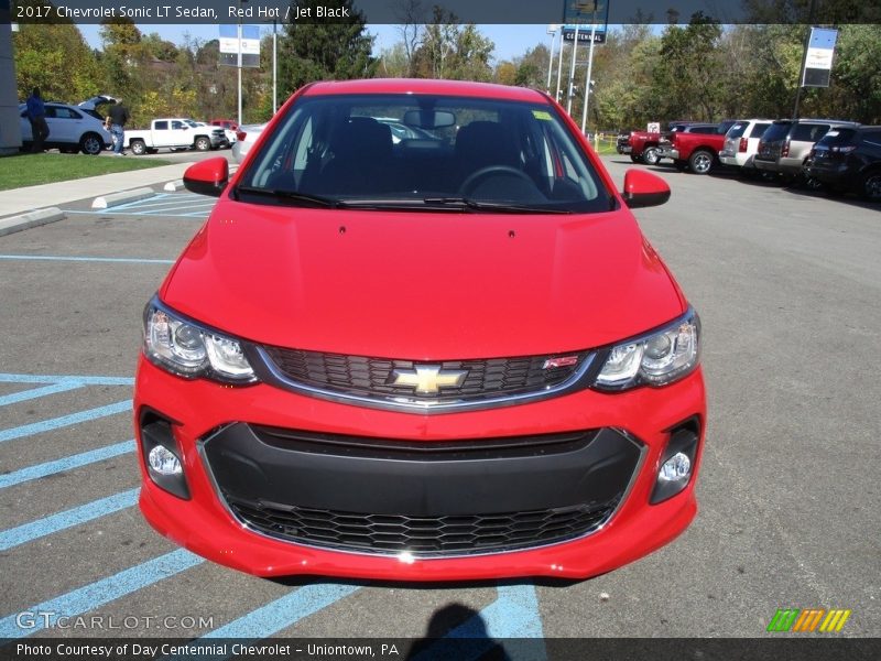 Red Hot / Jet Black 2017 Chevrolet Sonic LT Sedan