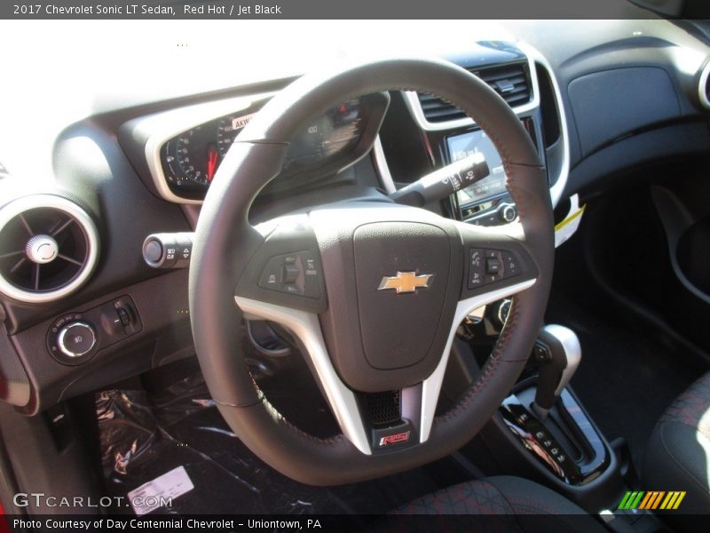 Red Hot / Jet Black 2017 Chevrolet Sonic LT Sedan