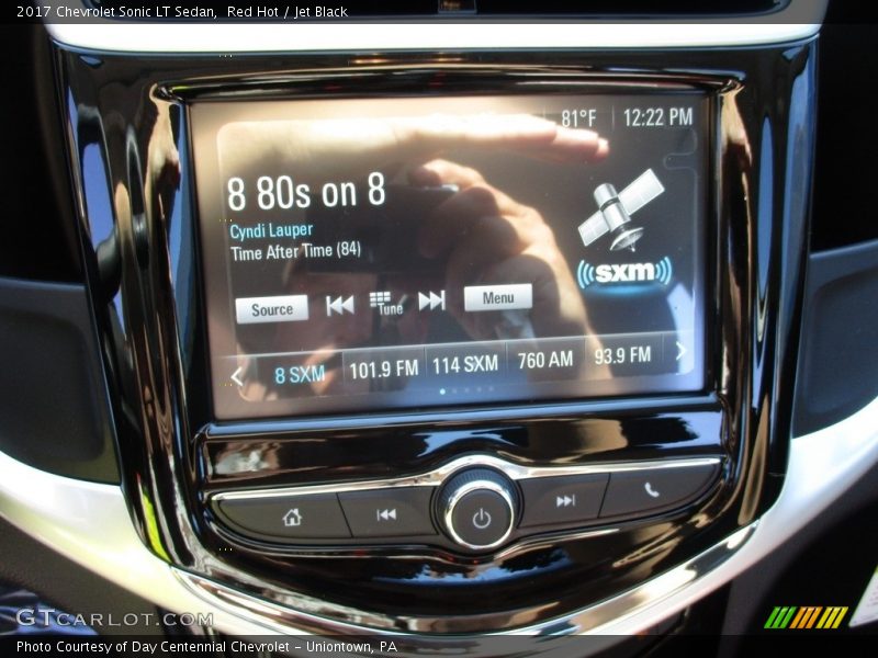 Red Hot / Jet Black 2017 Chevrolet Sonic LT Sedan