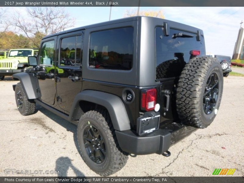 Black / Black 2017 Jeep Wrangler Unlimited Willys Wheeler 4x4