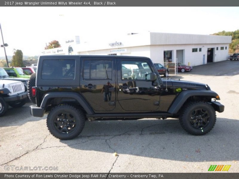 Black / Black 2017 Jeep Wrangler Unlimited Willys Wheeler 4x4