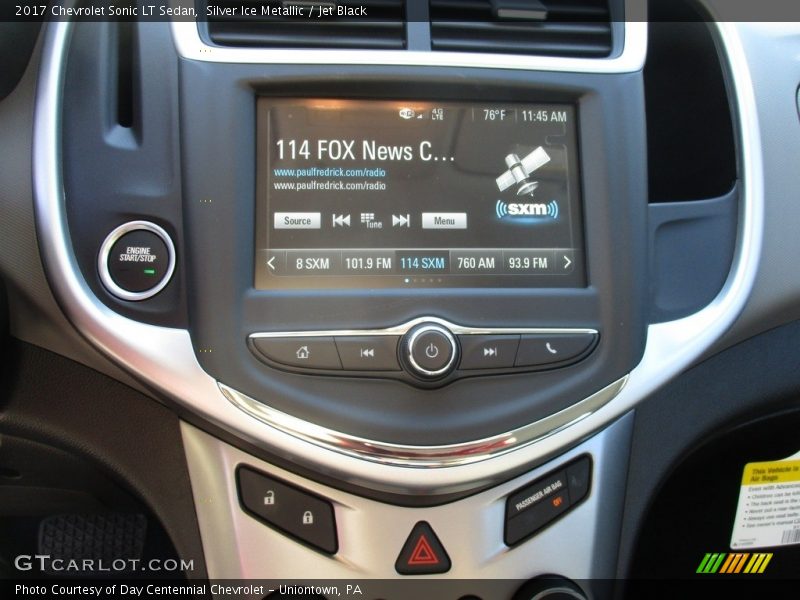Silver Ice Metallic / Jet Black 2017 Chevrolet Sonic LT Sedan
