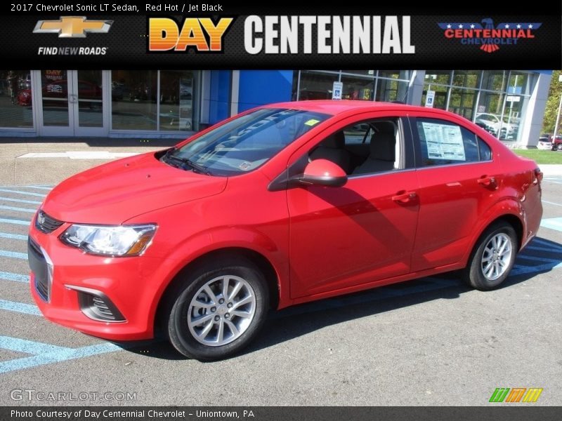 Red Hot / Jet Black 2017 Chevrolet Sonic LT Sedan
