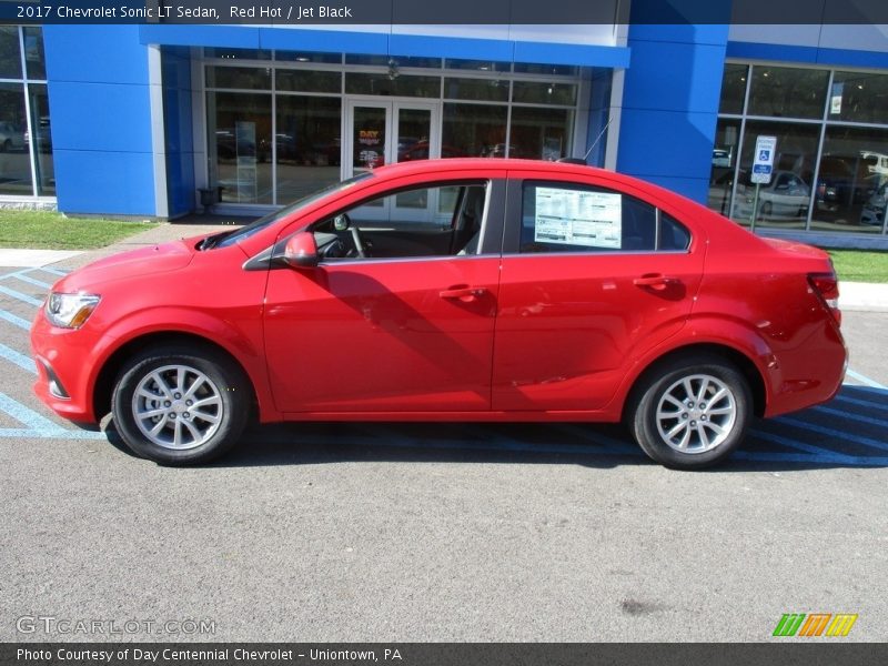 Red Hot / Jet Black 2017 Chevrolet Sonic LT Sedan
