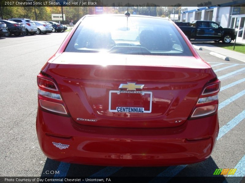 Red Hot / Jet Black 2017 Chevrolet Sonic LT Sedan