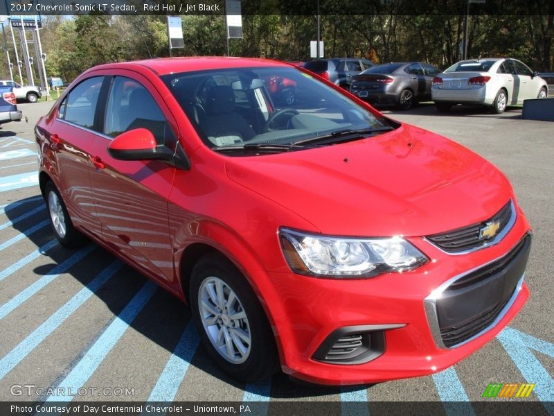 Red Hot / Jet Black 2017 Chevrolet Sonic LT Sedan