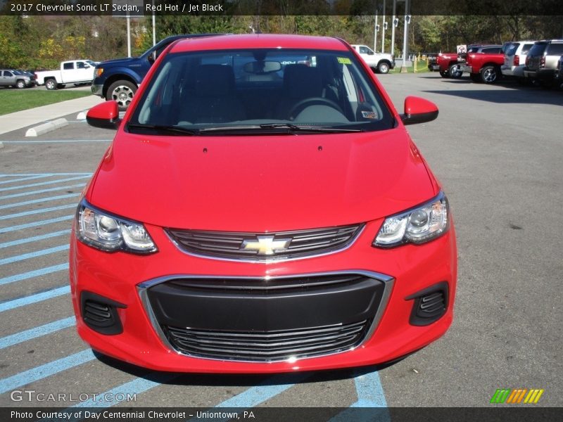 Red Hot / Jet Black 2017 Chevrolet Sonic LT Sedan