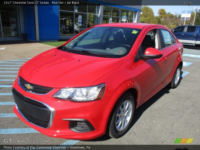 Red Hot / Jet Black 2017 Chevrolet Sonic LT Sedan