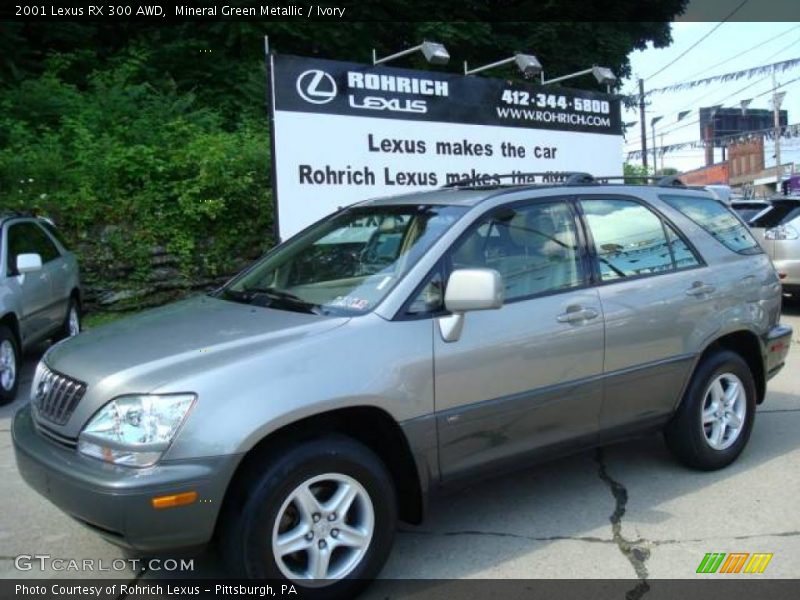 Mineral Green Metallic / Ivory 2001 Lexus RX 300 AWD