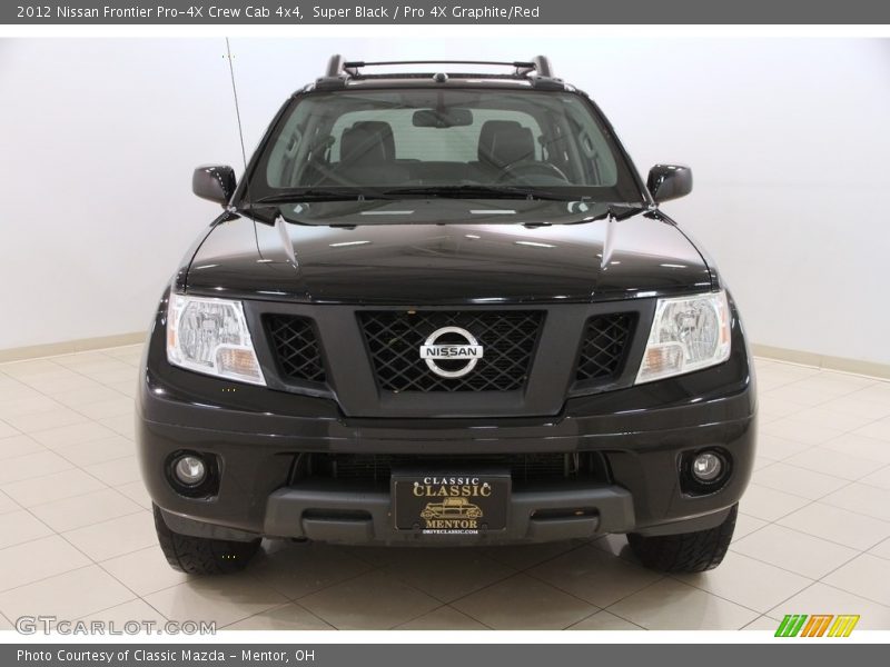 Super Black / Pro 4X Graphite/Red 2012 Nissan Frontier Pro-4X Crew Cab 4x4