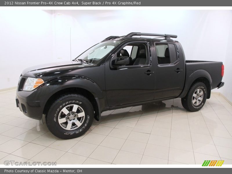Super Black / Pro 4X Graphite/Red 2012 Nissan Frontier Pro-4X Crew Cab 4x4