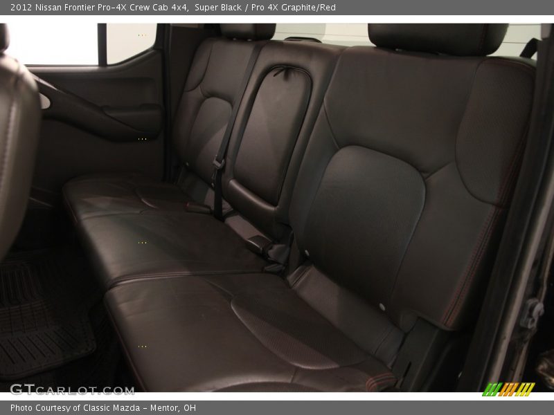 Super Black / Pro 4X Graphite/Red 2012 Nissan Frontier Pro-4X Crew Cab 4x4