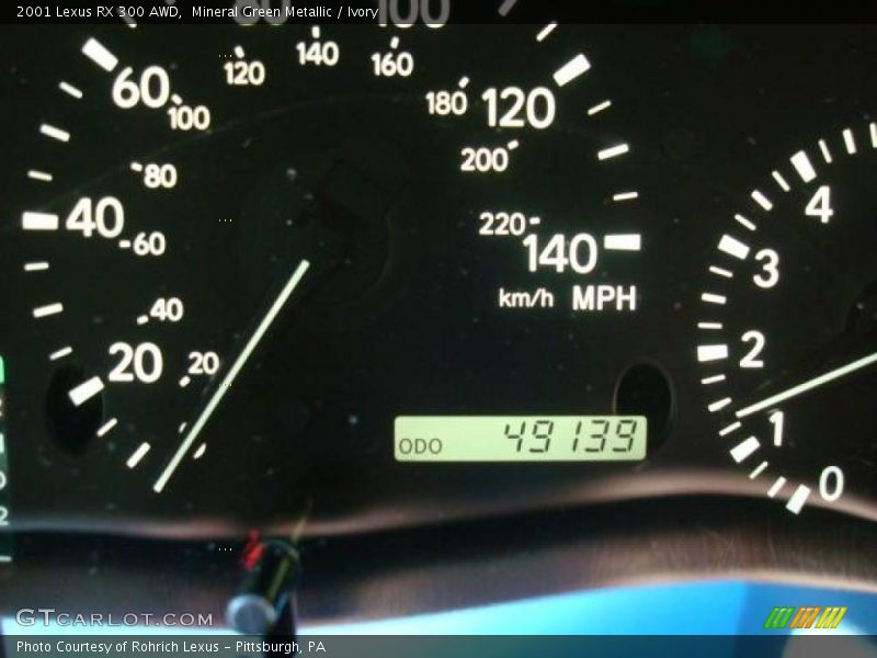 Mineral Green Metallic / Ivory 2001 Lexus RX 300 AWD