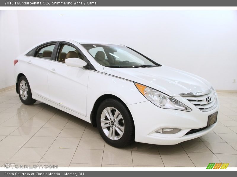Shimmering White / Camel 2013 Hyundai Sonata GLS