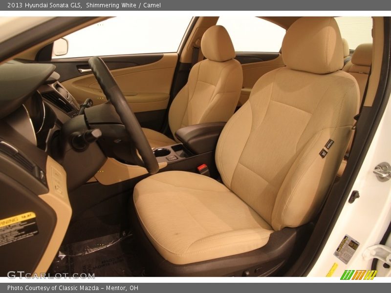 Shimmering White / Camel 2013 Hyundai Sonata GLS