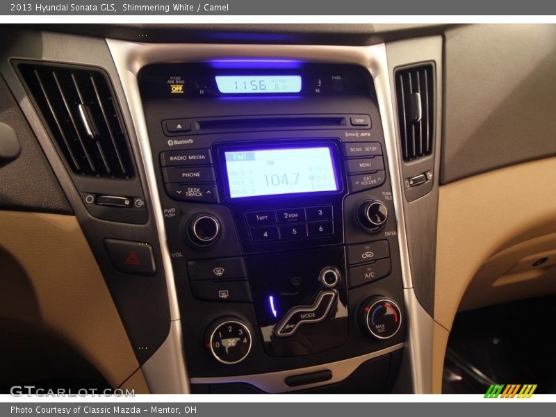 Shimmering White / Camel 2013 Hyundai Sonata GLS