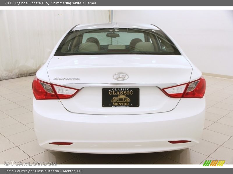 Shimmering White / Camel 2013 Hyundai Sonata GLS