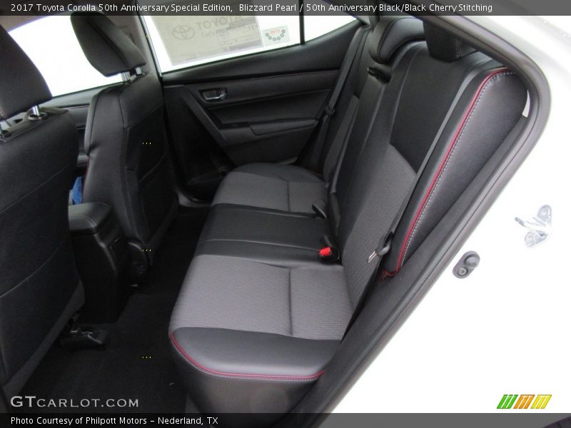 Rear Seat of 2017 Corolla 50th Anniversary Special Edition