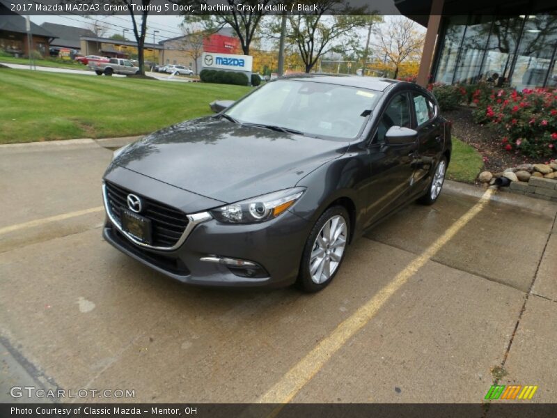 Machine Gray Metallic / Black 2017 Mazda MAZDA3 Grand Touring 5 Door