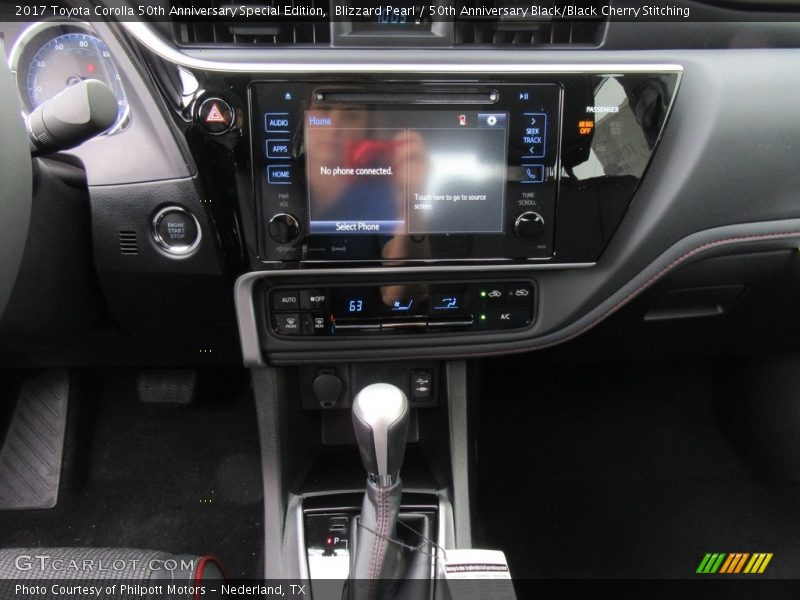 Controls of 2017 Corolla 50th Anniversary Special Edition