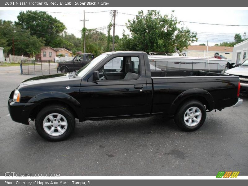 Super Black / Gray 2001 Nissan Frontier XE Regular Cab
