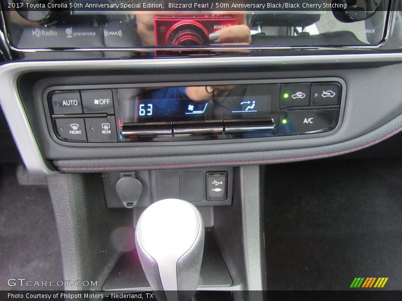 Controls of 2017 Corolla 50th Anniversary Special Edition