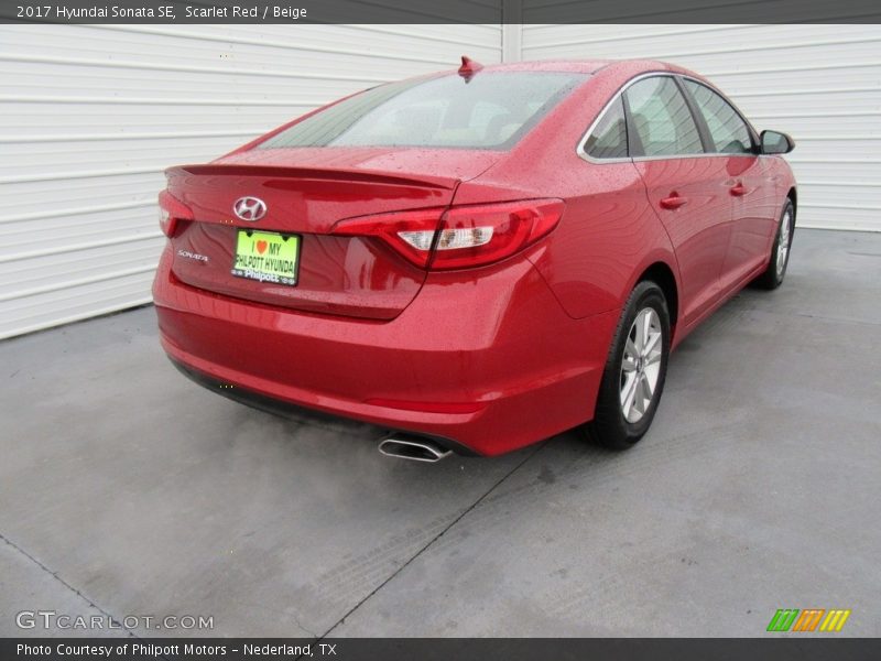 Scarlet Red / Beige 2017 Hyundai Sonata SE