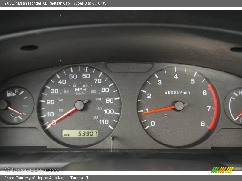 Super Black / Gray 2001 Nissan Frontier XE Regular Cab