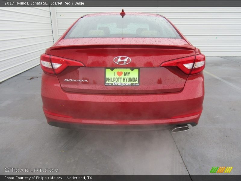 Scarlet Red / Beige 2017 Hyundai Sonata SE