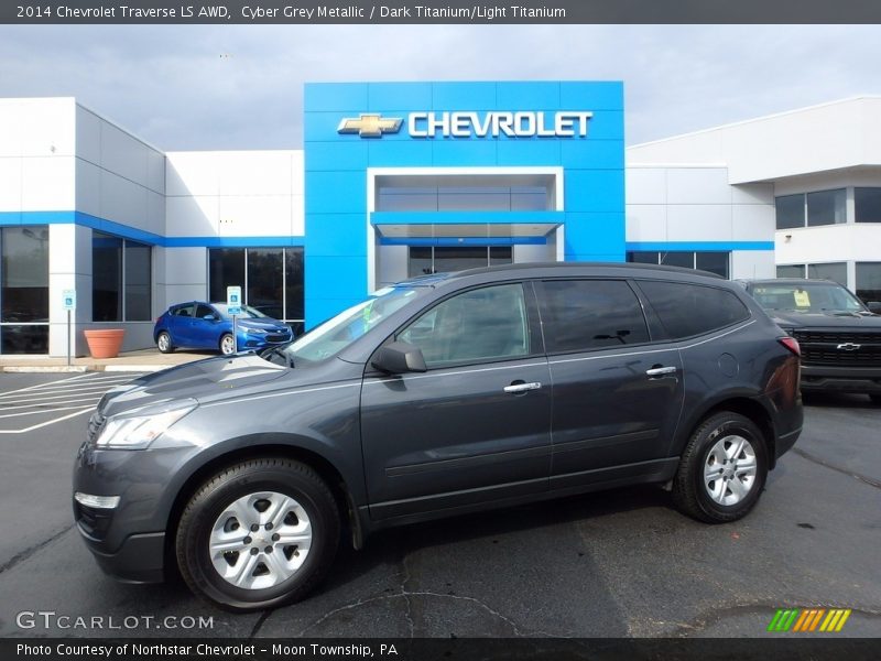 Cyber Grey Metallic / Dark Titanium/Light Titanium 2014 Chevrolet Traverse LS AWD