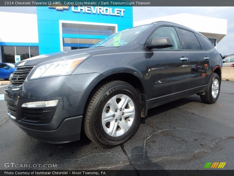 Cyber Grey Metallic / Dark Titanium/Light Titanium 2014 Chevrolet Traverse LS AWD
