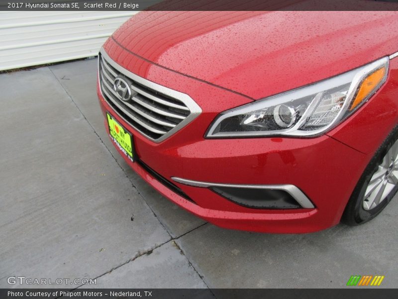 Scarlet Red / Beige 2017 Hyundai Sonata SE