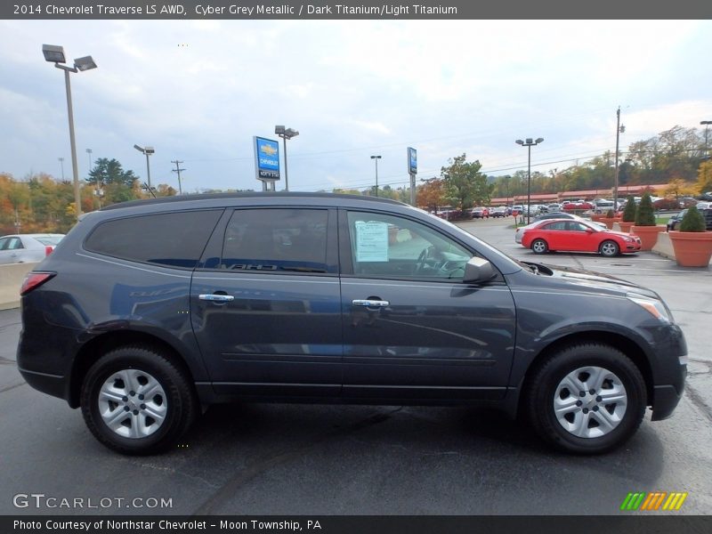 Cyber Grey Metallic / Dark Titanium/Light Titanium 2014 Chevrolet Traverse LS AWD
