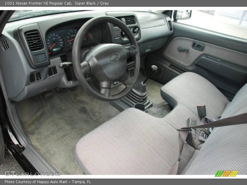 Super Black / Gray 2001 Nissan Frontier XE Regular Cab
