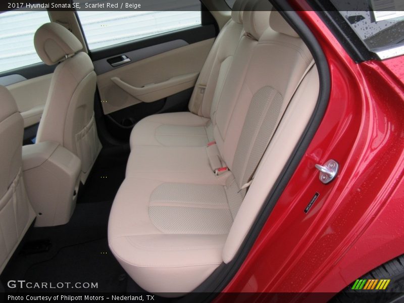 Rear Seat of 2017 Sonata SE