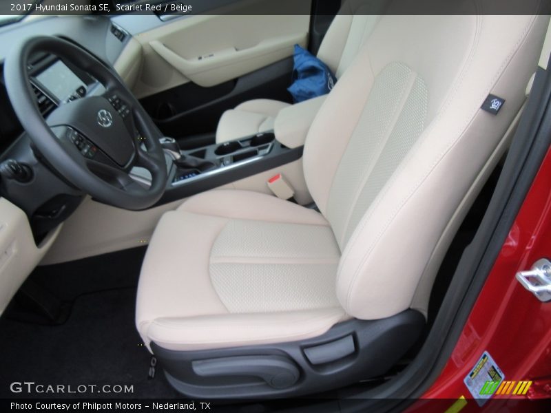 Front Seat of 2017 Sonata SE