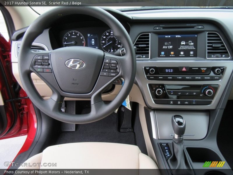 Dashboard of 2017 Sonata SE