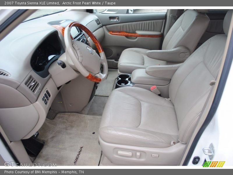 Arctic Frost Pearl White / Taupe 2007 Toyota Sienna XLE Limited