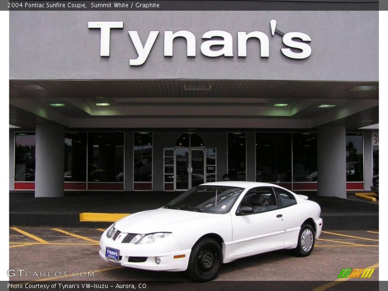 Summit White / Graphite 2004 Pontiac Sunfire Coupe