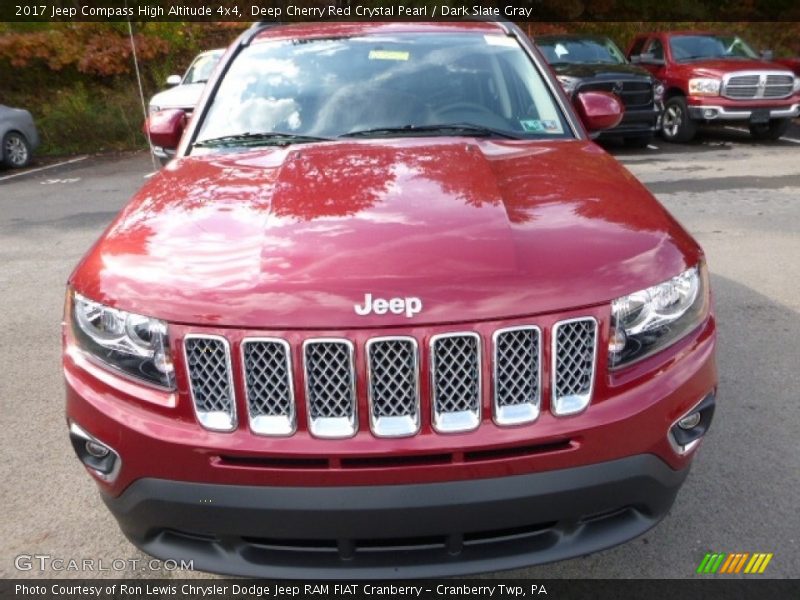 Deep Cherry Red Crystal Pearl / Dark Slate Gray 2017 Jeep Compass High Altitude 4x4