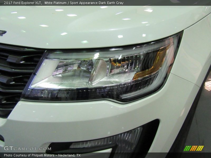 White Platinum / Sport Appearance Dark Earth Gray 2017 Ford Explorer XLT