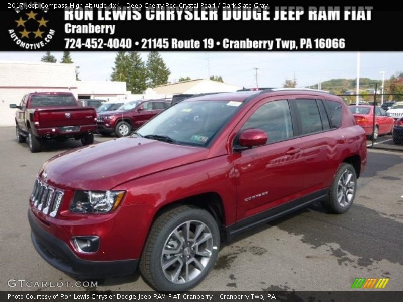 Deep Cherry Red Crystal Pearl / Dark Slate Gray 2017 Jeep Compass High Altitude 4x4