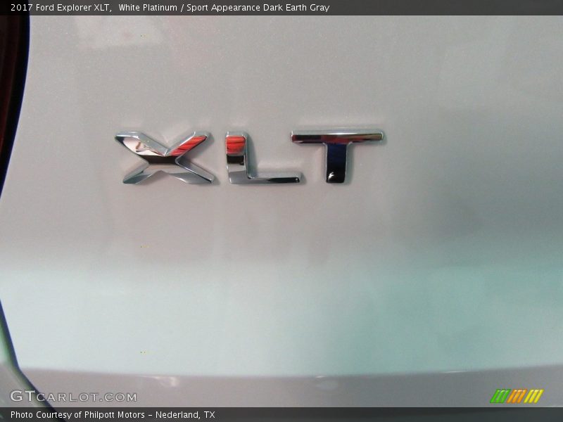 White Platinum / Sport Appearance Dark Earth Gray 2017 Ford Explorer XLT