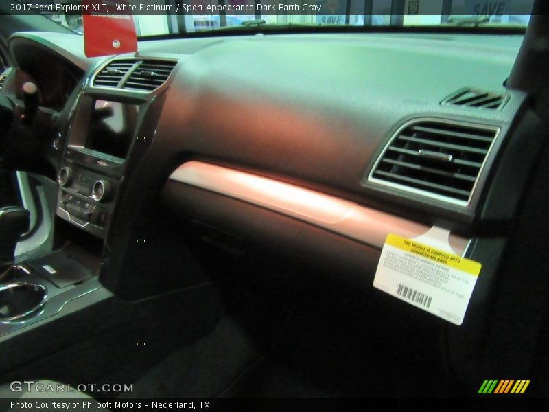 White Platinum / Sport Appearance Dark Earth Gray 2017 Ford Explorer XLT